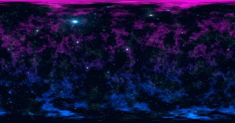 3d rendering. Space background with nebula and stars. Environment 360 HDRI ma Illustration