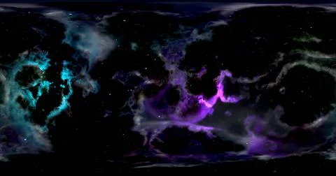 3d rendering. Space background with nebula and stars. Environment 360 HDRI ma Stock Illustration