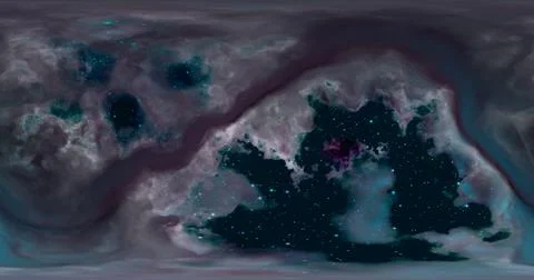 3d rendering. Space background with nebula and stars. Environment 360 HDRI ma Stock Illustration