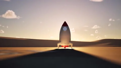 3d rendering space shuttle ready to launch 4k footage Stock Footage 312198368
