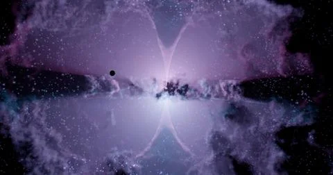 3d rendering. Space wallpaper and background. Universe with stars, constellat Stock Illustration