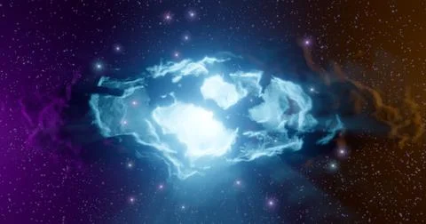 3d rendering. Space wallpaper and background. Universe with stars, constellat Stock Illustration