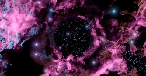 3d rendering. Space wallpaper and background. Universe with stars, constellat Stock Illustration