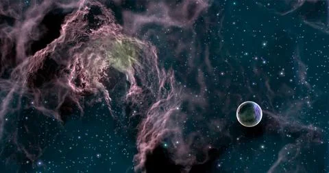 3d rendering. Space wallpaper and background. Universe with stars, constellat Stock Illustration