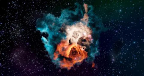 3d rendering. Space wallpaper and background. Universe with stars, constellat Stock Illustration