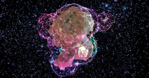 3d rendering. Space wallpaper and background. Universe with stars, constellat Stock Illustration