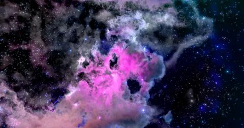 3d rendering. Space wallpaper and background. Universe with stars, constellat Stock Illustration