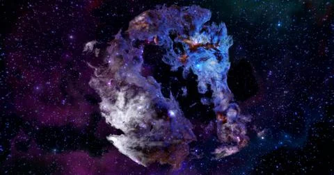 3d rendering. Space wallpaper and background. Universe with stars, constellat Stock Illustration