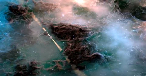 3d rendering. Space wallpaper and background. Universe with stars, constellat Stock Illustration