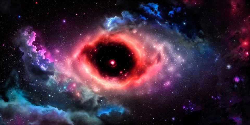 3d rendering. Space wallpaper and background. Universe with stars, constellat Stock Illustration