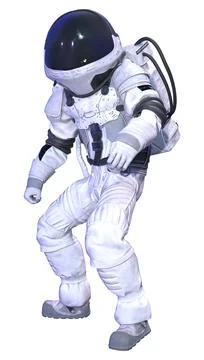 3D Rendering Spaceman on White Stock Illustration