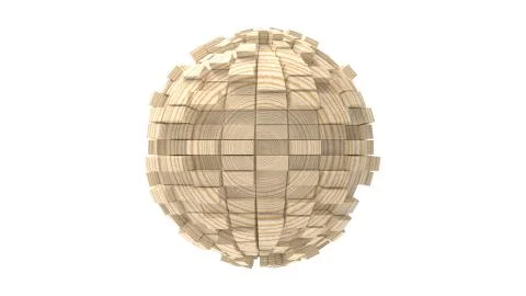 3d rendering of a sphere that looks like its exploding expanding Stock Illustration