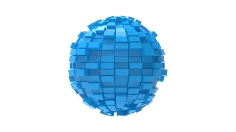 3d rendering of a sphere that looks like its exploding expanding イラスト素材