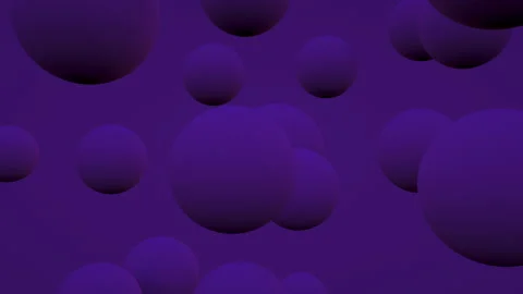3D rendering of spheres of different sizes moving smoothly Stock Footage 170189571