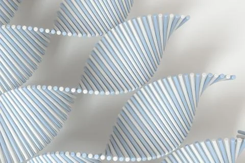 3d rendering, the spiral DNA consist of lines. 스톡 일러스트