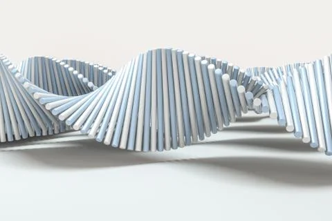 3d rendering, the spiral DNA consist of lines. 스톡 일러스트
