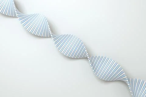 3d rendering, the spiral DNA consist of lines. 스톡 일러스트