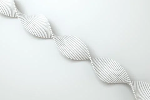 3d rendering, the spiral DNA consist of lines. イラスト素材