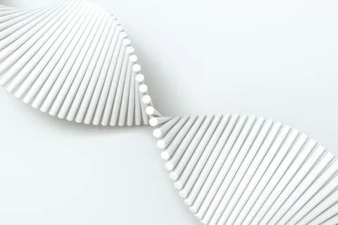 3d rendering, the spiral DNA consist of lines. Illustrazione stock