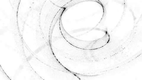 3d rendering spiral particle background. Twist shape made of small random par Stock-Illustration