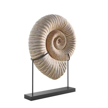 3D rendering of a spiral-shaped shell statue isolated on a white background Stock Photos