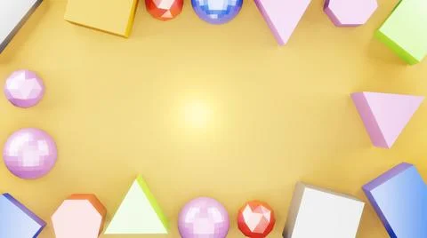 3d rendering square Stock Illustration