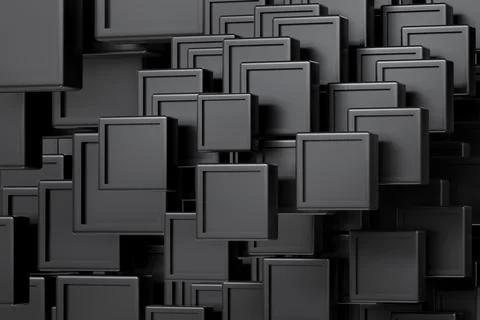 3d rendering of Squares background Stock Illustration