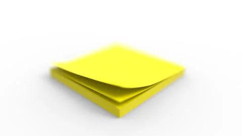 3d rendering of a stack of sticky notes isolated in white background Stock Illustration