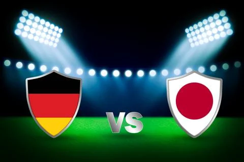 3D rendering of the stadium for Germany vs Japan cricket match championship temp Illustrazione stock