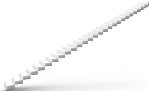 3d rendering of stair to upside isolated Stock Illustration