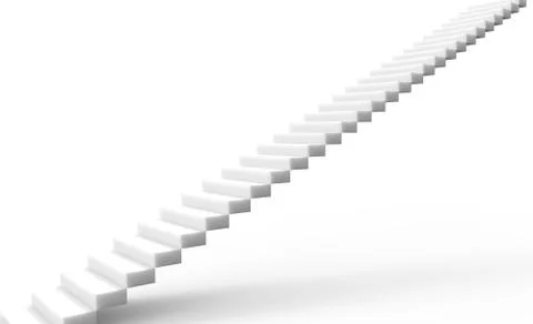 3d rendering of stair to upside isolated Ilustración de archivo