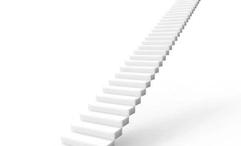 3d rendering of stair to upside isolated Ilustración de archivo