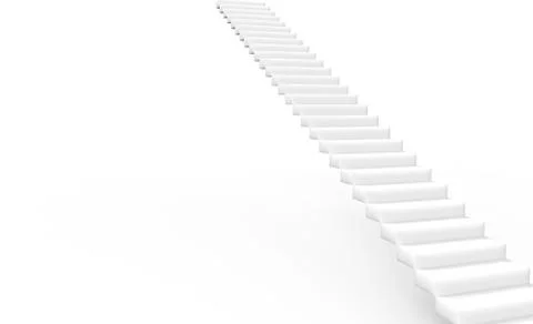 3d rendering of stair to upside isolated Ilustración de archivo