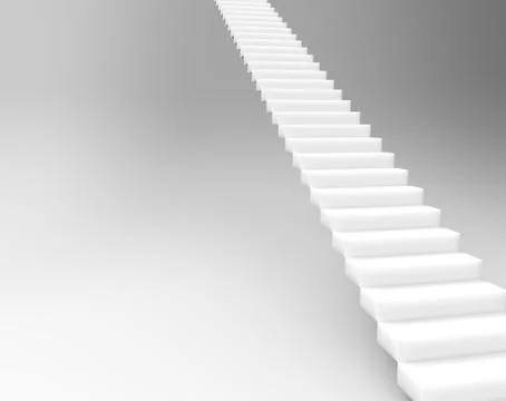 3d rendering of stair to upside isolated Stock Illustration