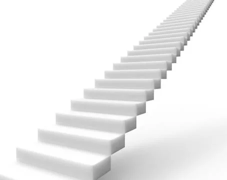 3d rendering of stair to upside isolated Ilustración de archivo