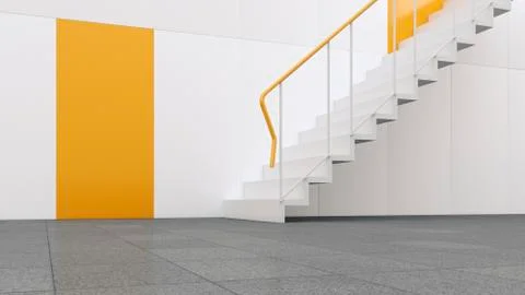 3D rendering of staircase in building Ilustración de archivo