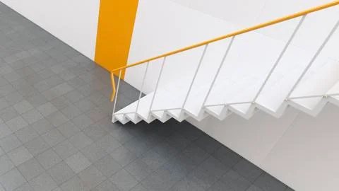 3D rendering of staircase in building Ilustración de archivo