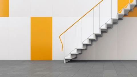 3D rendering of staircase in building Ilustración de archivo