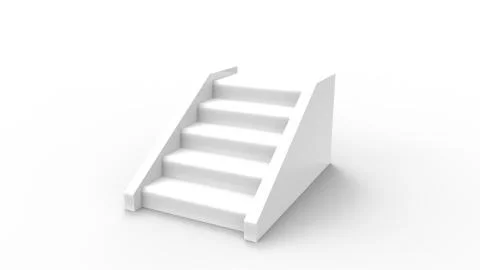 3D rendering of a stairs isolated in white background Stock Illustration