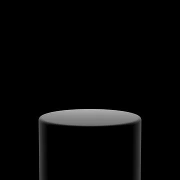 3D rendering stand podium on black background Illustrazione stock