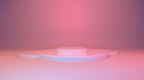 3D rendering stand podium. empty space for product design show. stage showcase Illustrazione stock