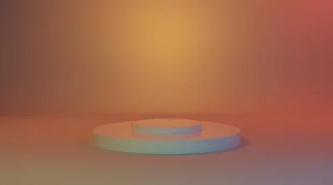 3D rendering stand podium. empty space for product design show. stage showcase Illustrazione stock