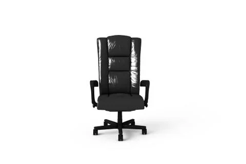 3D Rendering of Standard Office Chair on White Stock Illustration