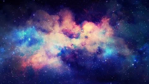 3D rendering stars nebula and galaxies Stock Illustration