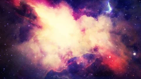 3D rendering stars nebula and galaxies Stock Illustration