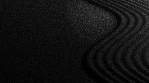 3d rendering of stone on the beach with wave sand Illustration