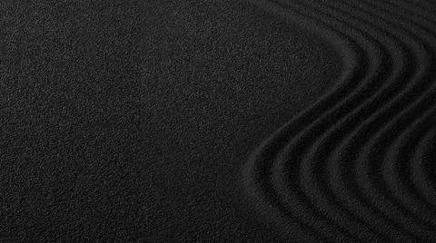 3d rendering of stone on the beach with wave sand Illustration