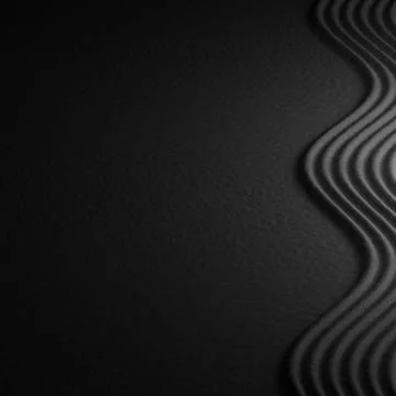 3d rendering of stone on the beach with wave sand Illustration