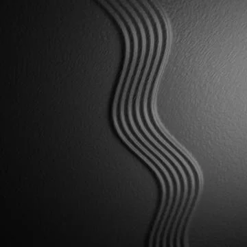 3d rendering of stone on the beach with wave sand Illustration