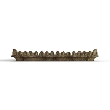 3D rendering of a stone frame on a white background Stock Photos